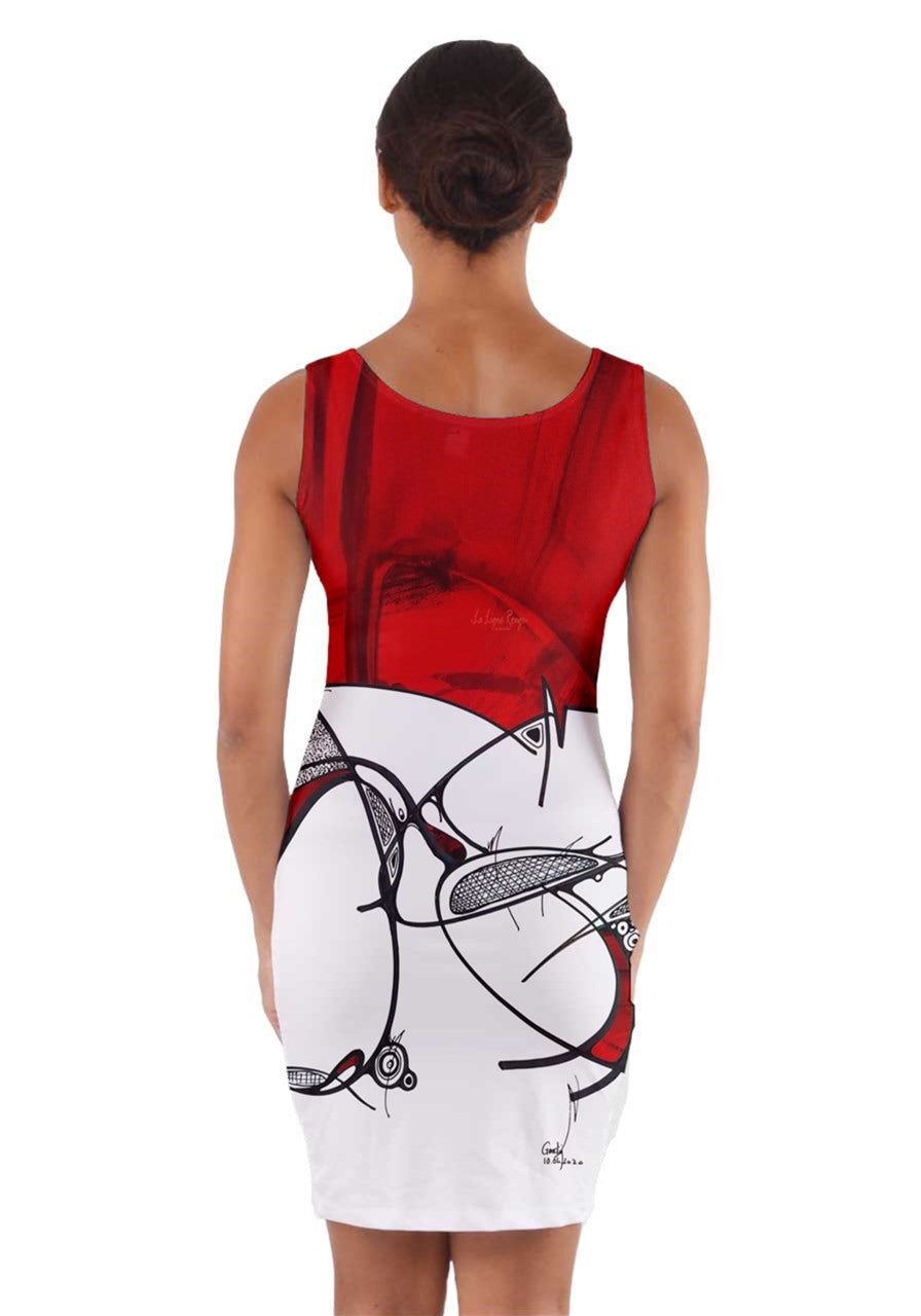 Robe moulante cache-coeur "Yolblan"