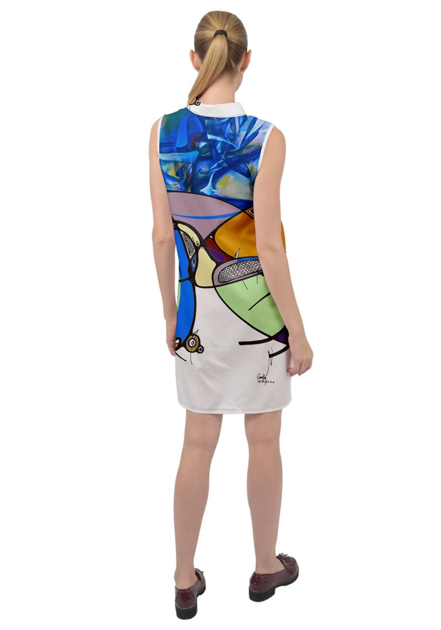 Robe chemise sans manches "Yolblé"