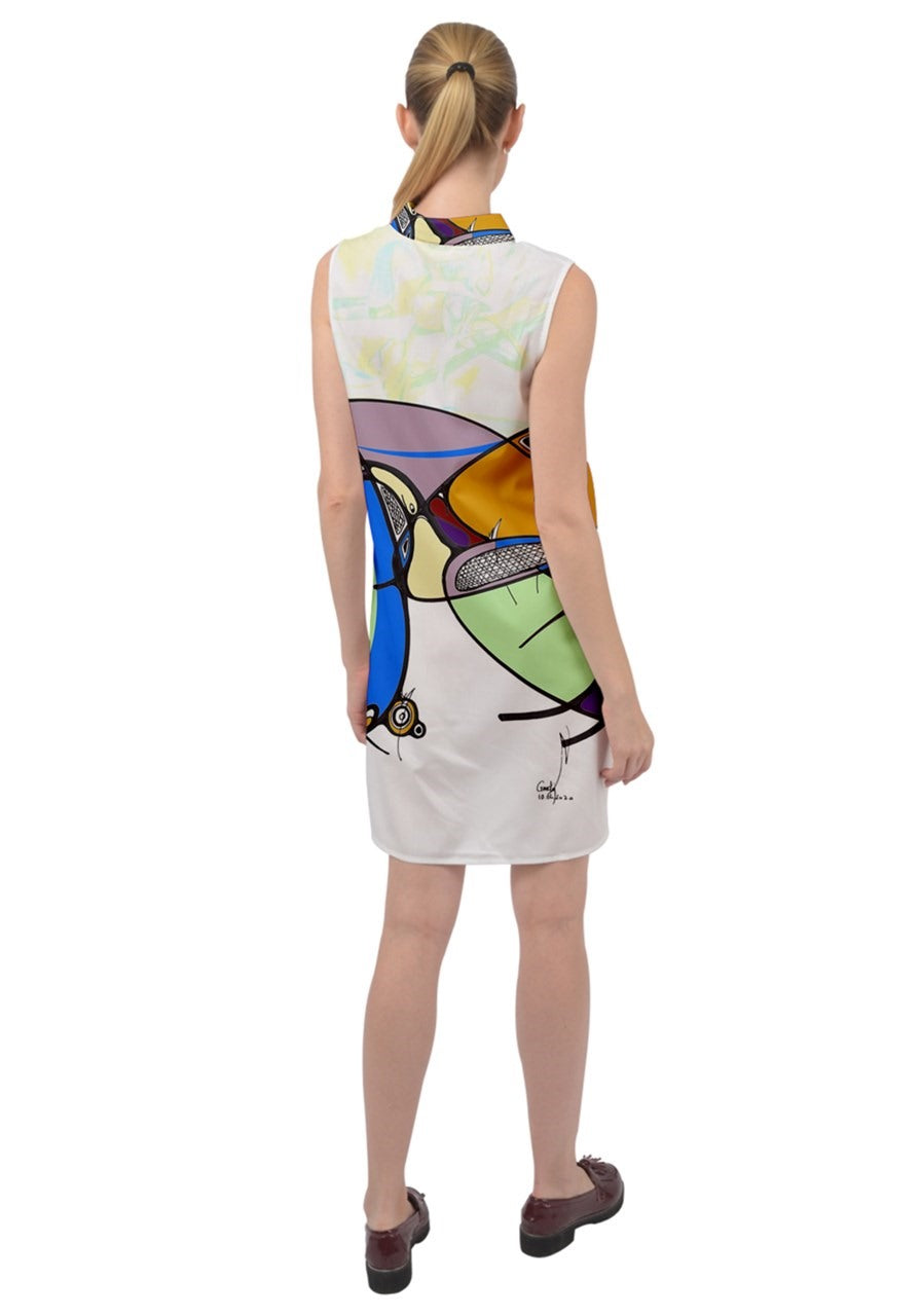 Robe chemise sans manches "Yolvèw"