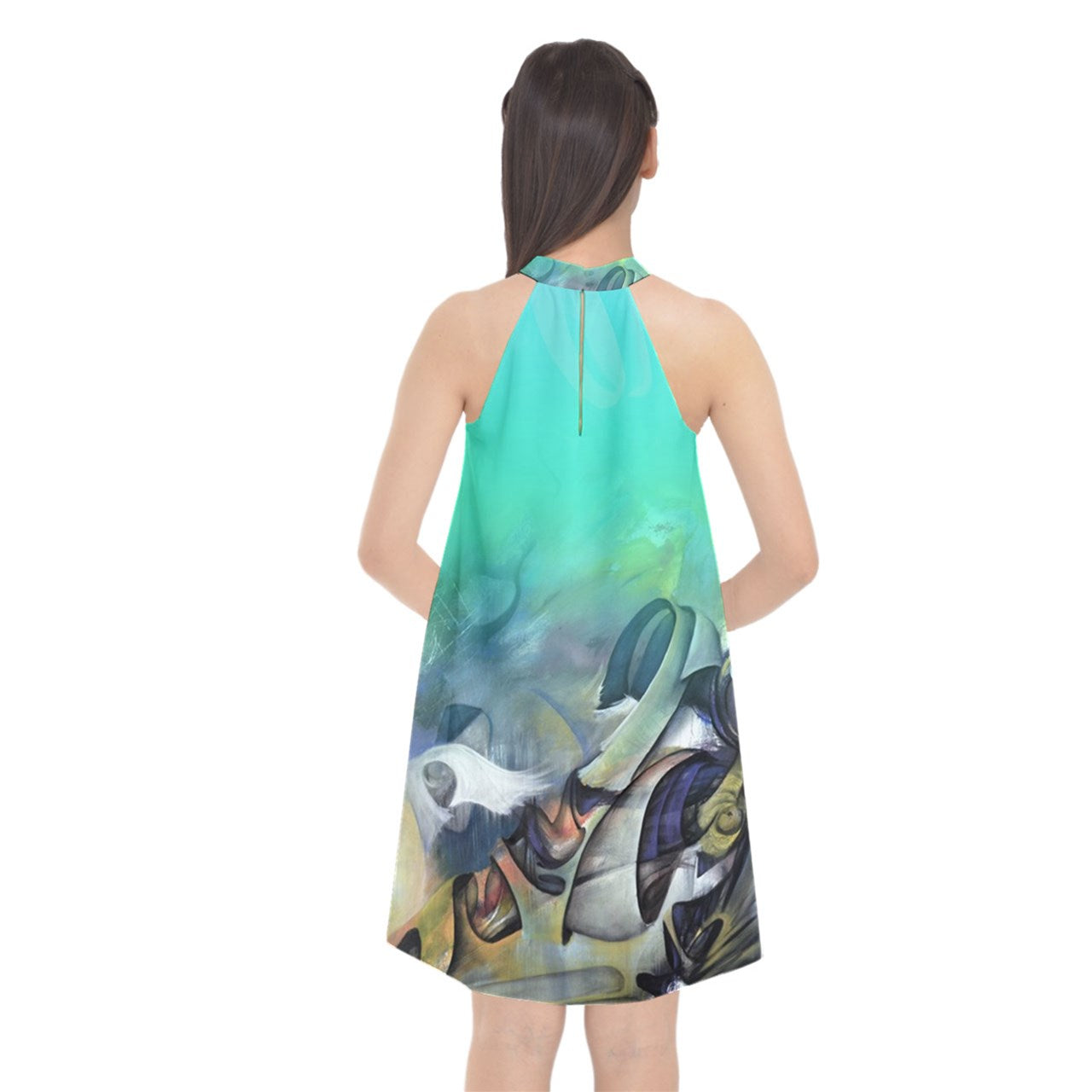 "Makan" crew neck dress