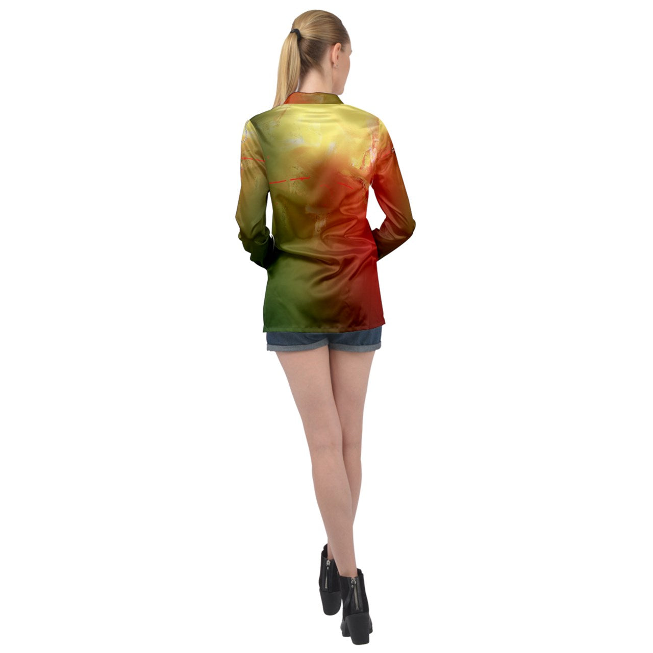 Chemise satin manches longues "Toujou"