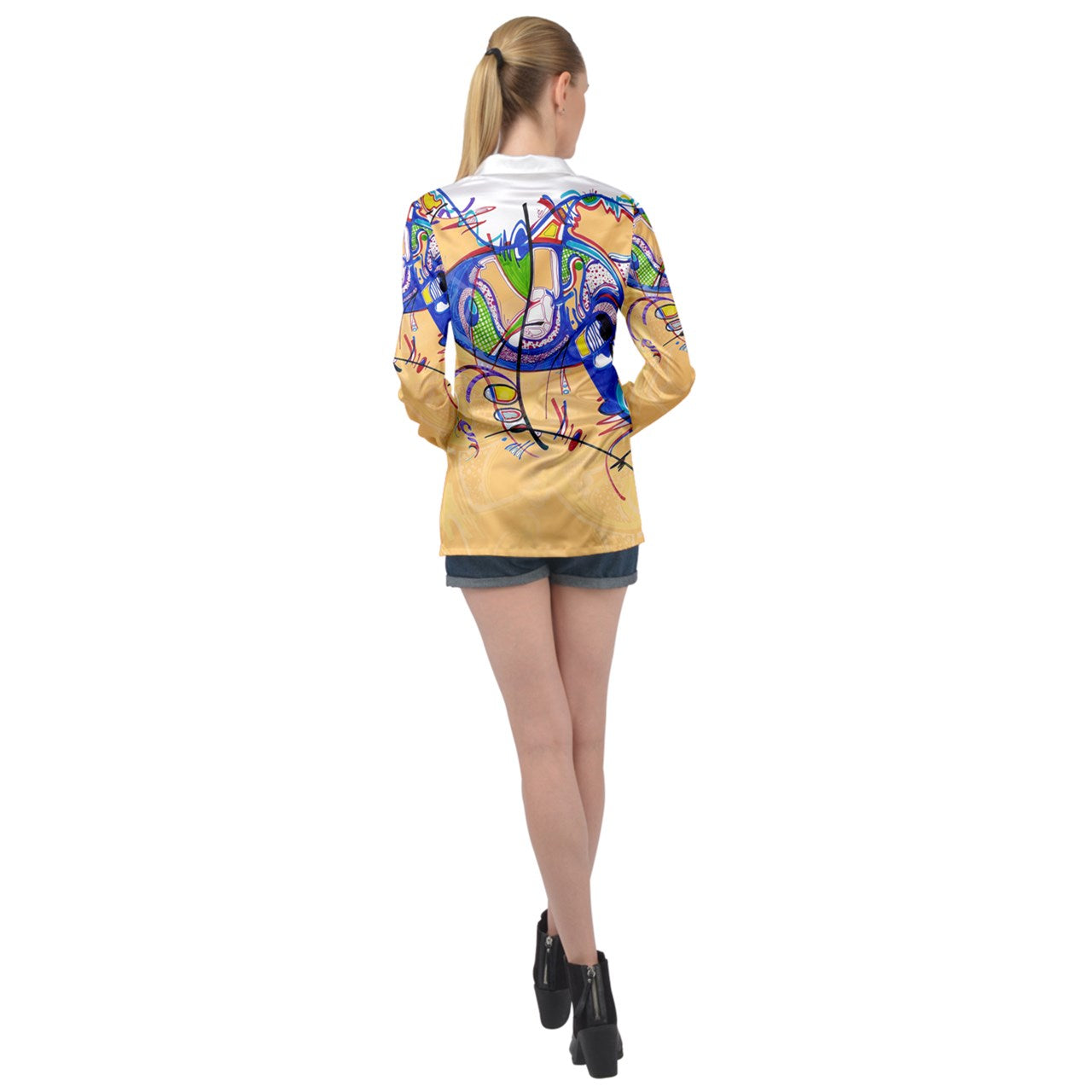 长袖缎面衬衫“Lyannaj”