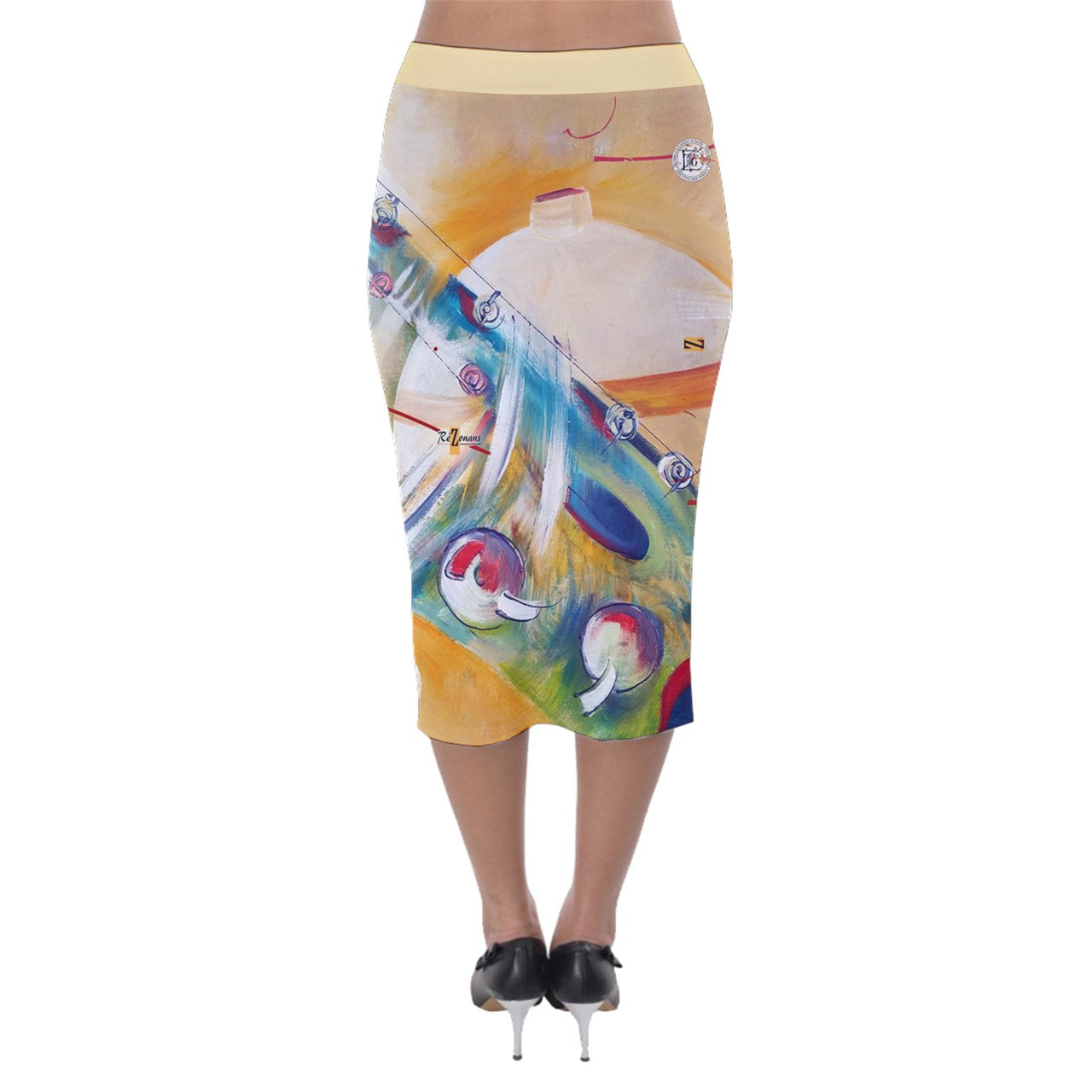 jupe crayon velour "Sax"