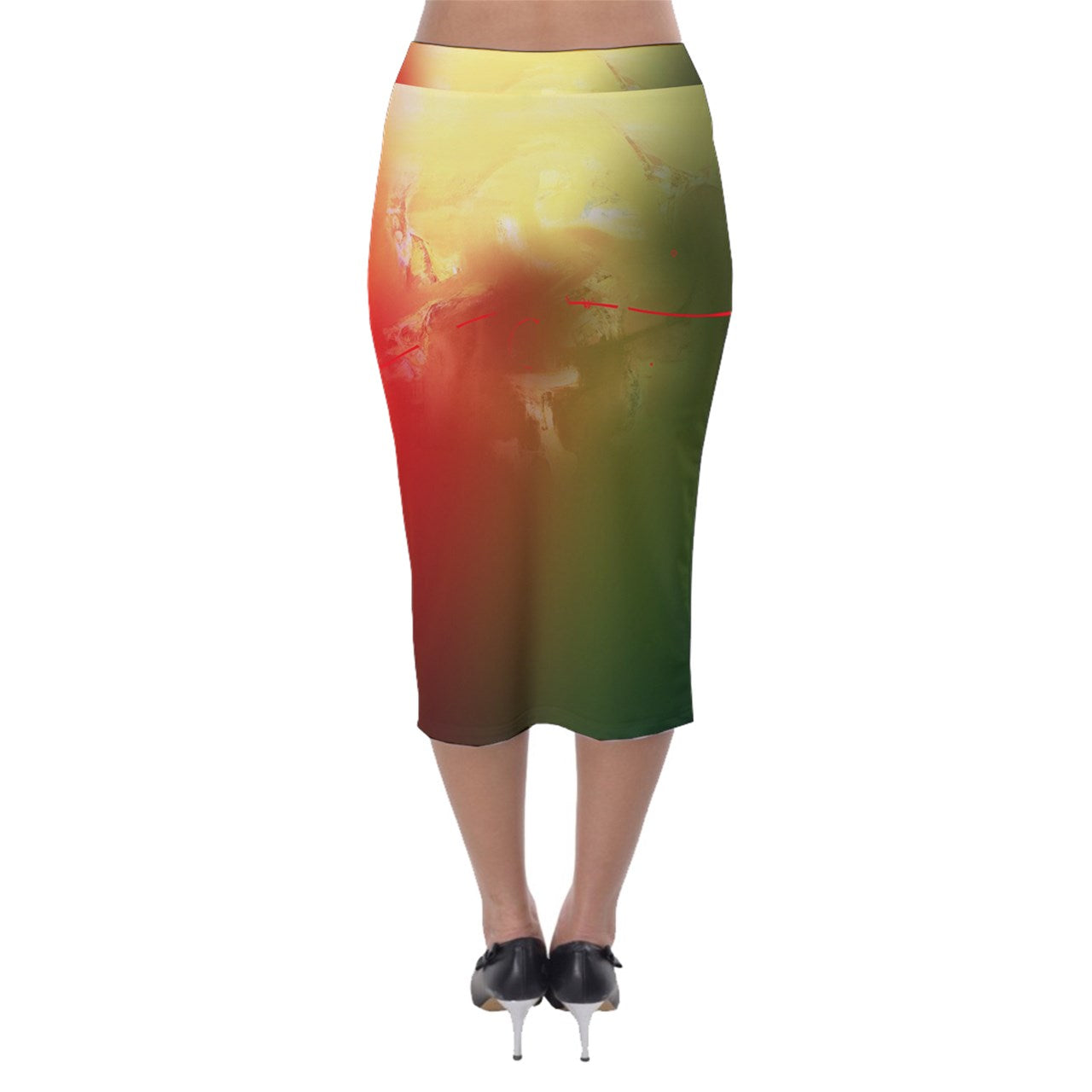 ベロア鉛筆スカート「Peyila」