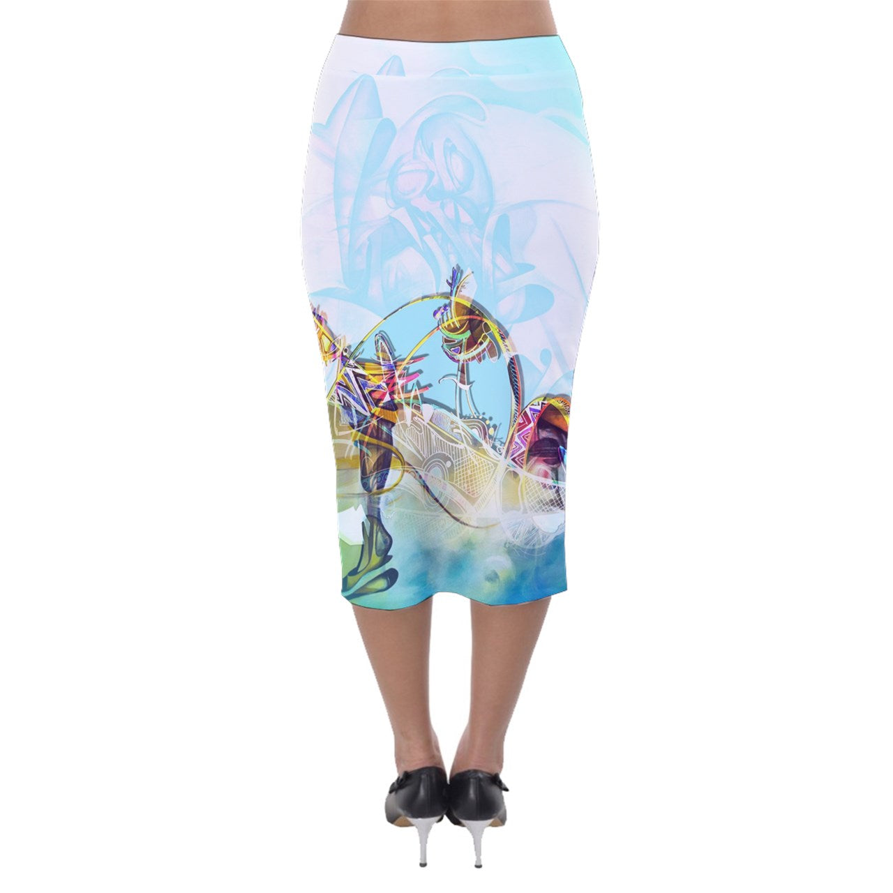 Jupe crayon velour "Dousyèl""