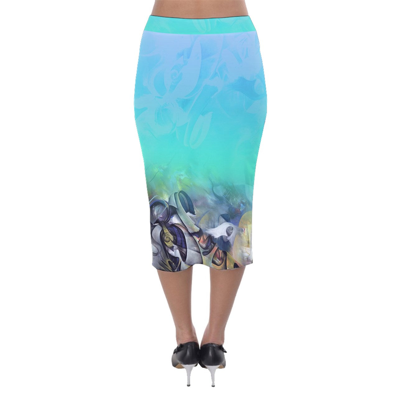 Jupe crayon velour "Makan"