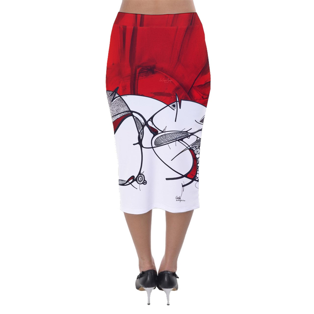 jupe crayon velour "Yòlblan"