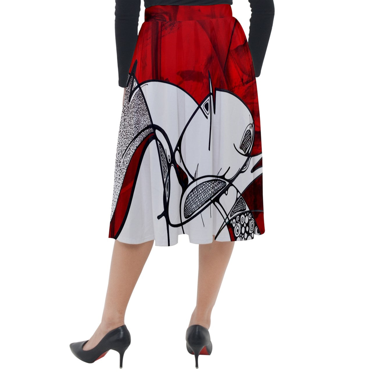 jupe longue velour "Yòlwouj"