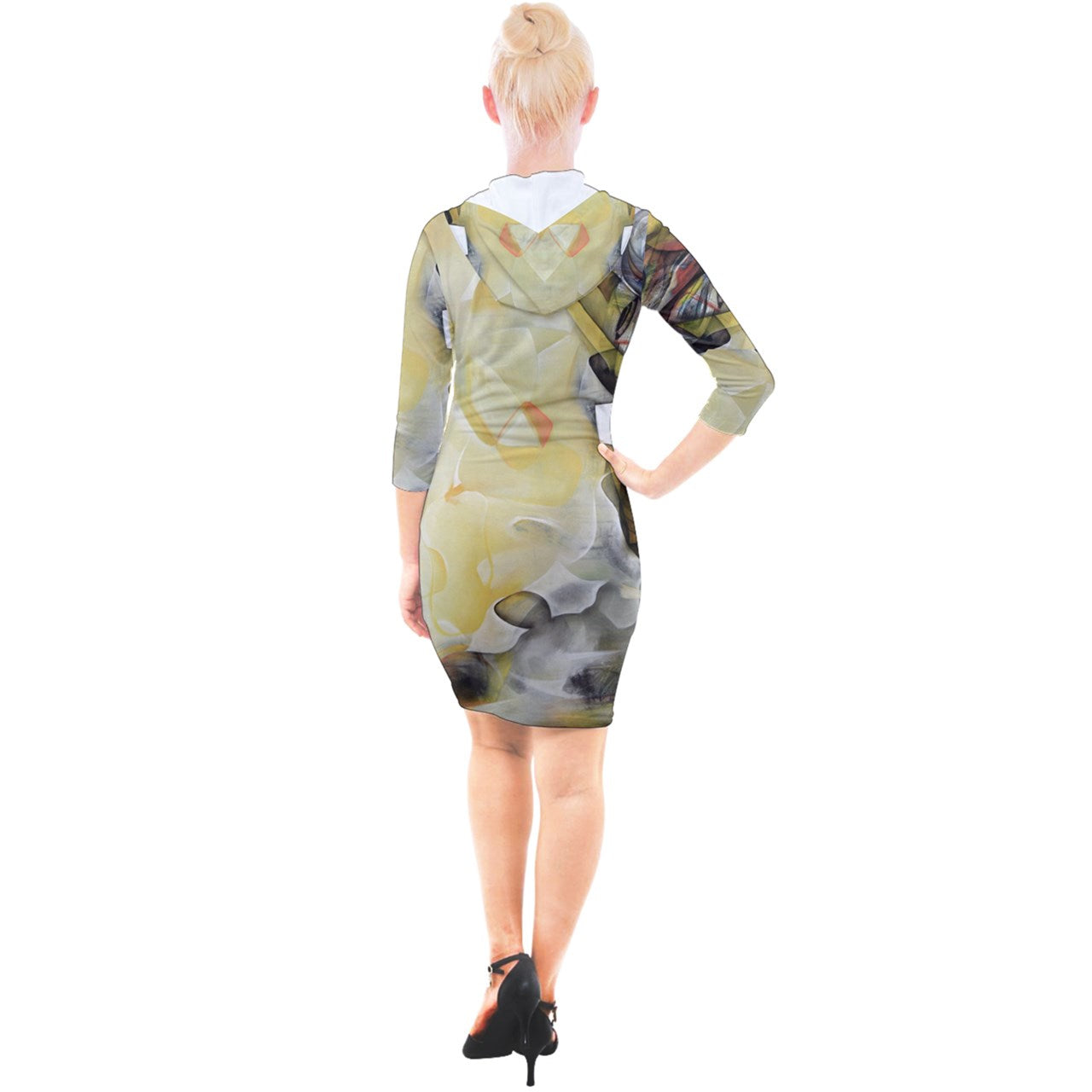 Robe moulante à capuche "Doubout"