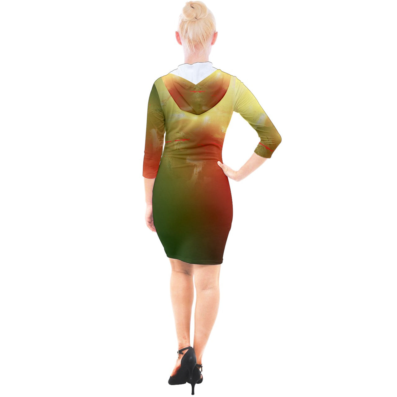 Robe moulante à capuche "Péyila"