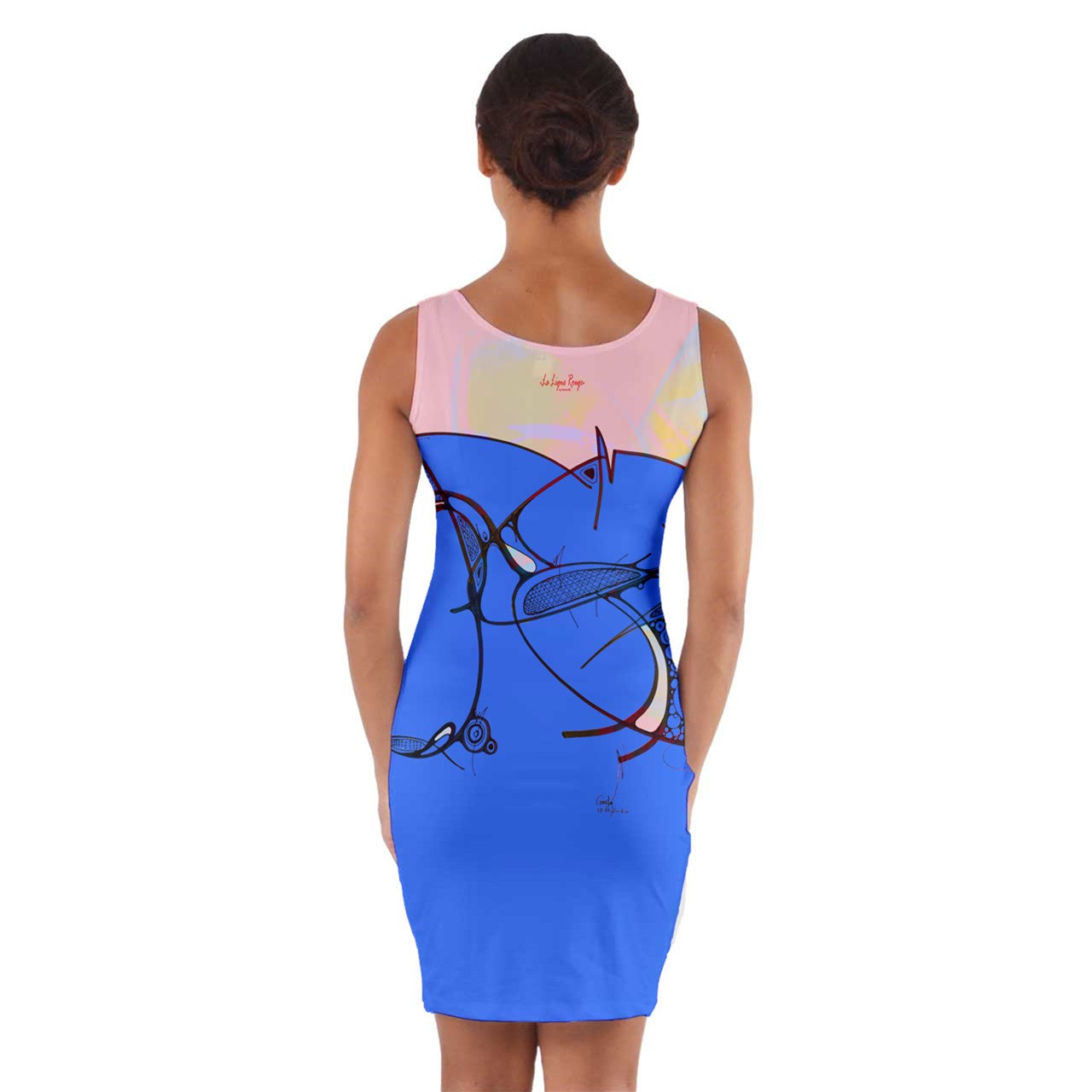 Robe moulante cache-coeur "Yòlwòz"