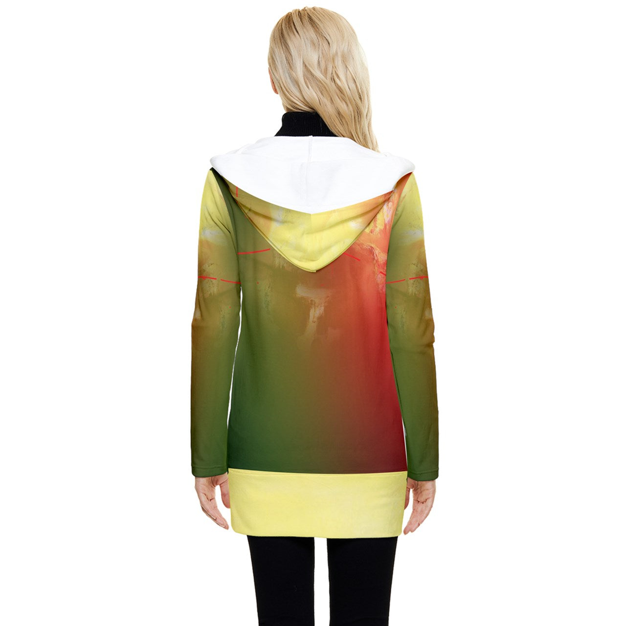 Manteau boutonné à capuchon "Péyila"