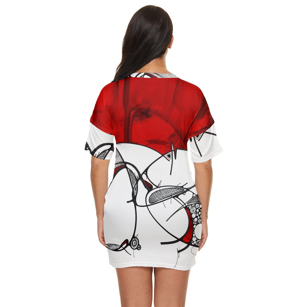 Robe flanquée "Yòlblan"