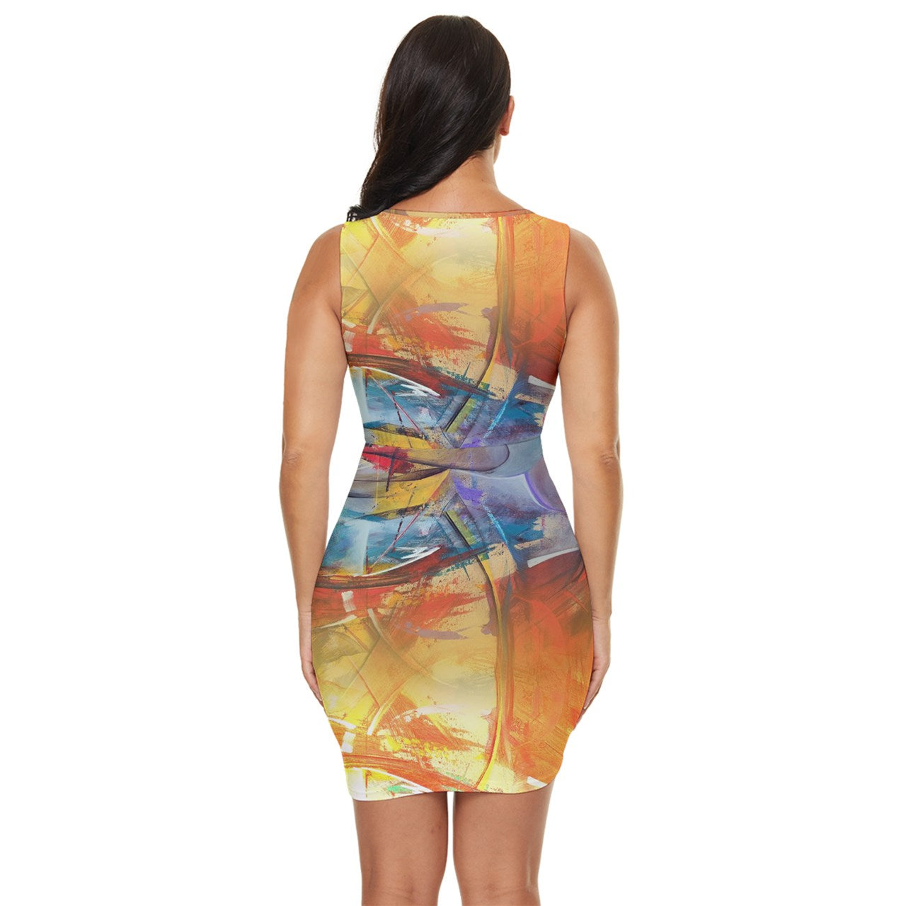 Robe moulante drapée "Laboukan"