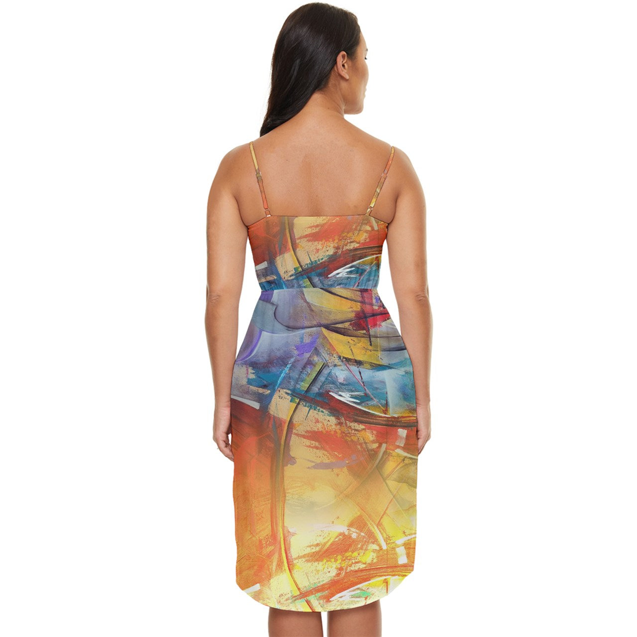 裾のチューリップのシフォンドレス "Laboukan"