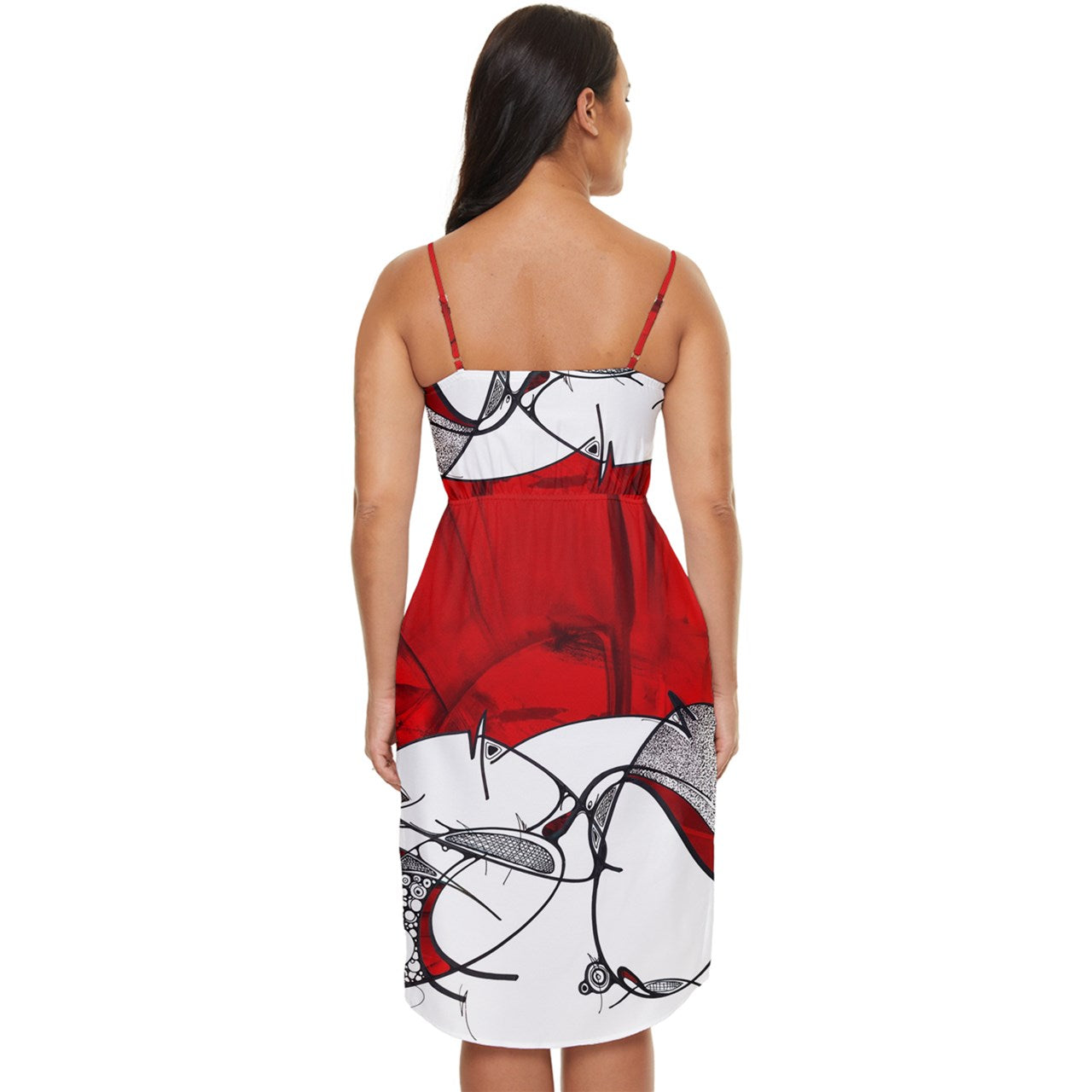 Chiffon-Kleid mit Saum Tulpe "yòlblan"