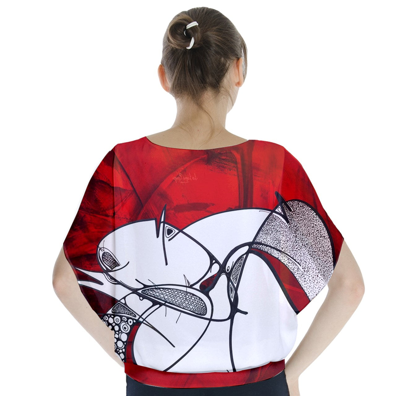 Chemisier chauve sourie "Yolblan"