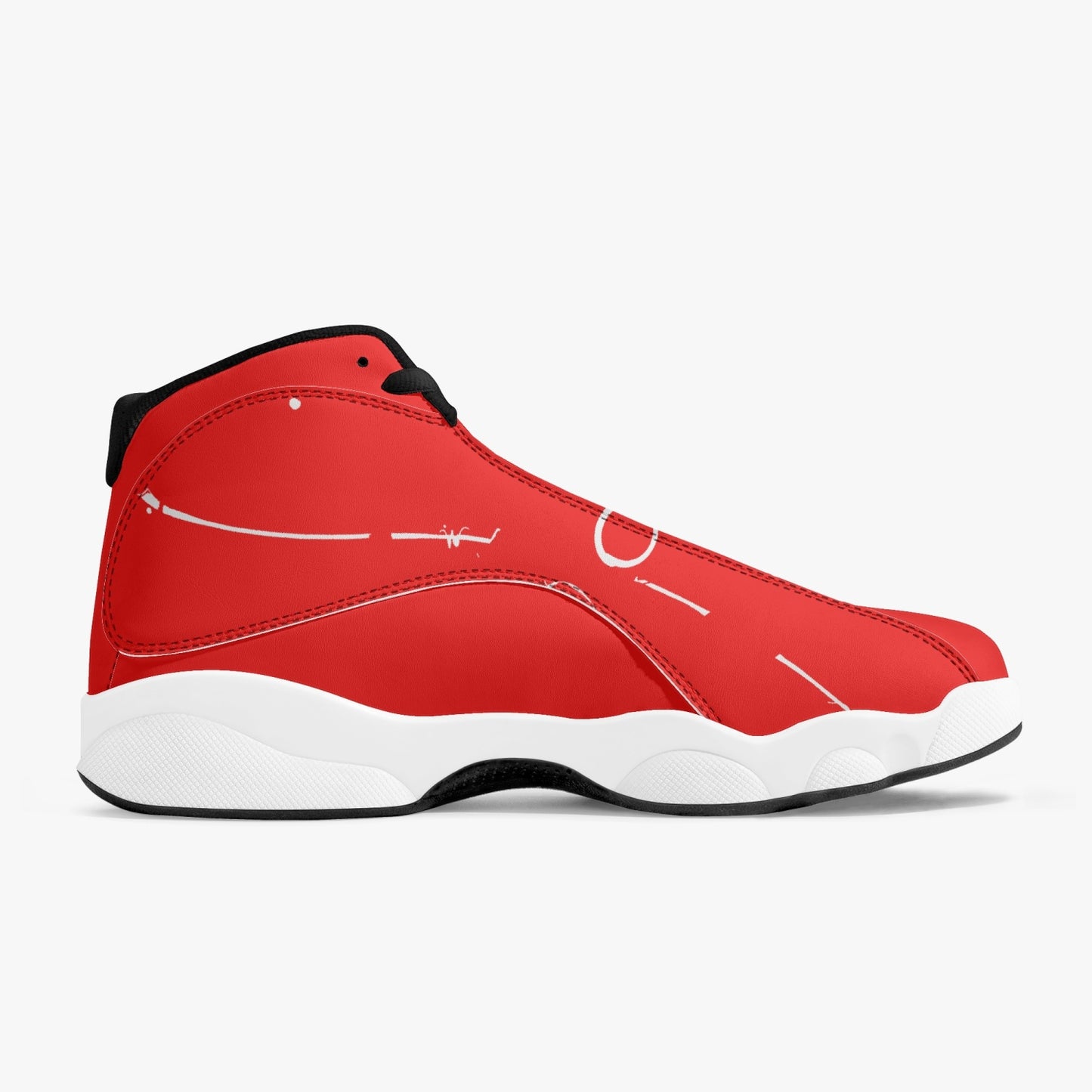 Baskets de basketball en cuir haut de gamme "LLRred"