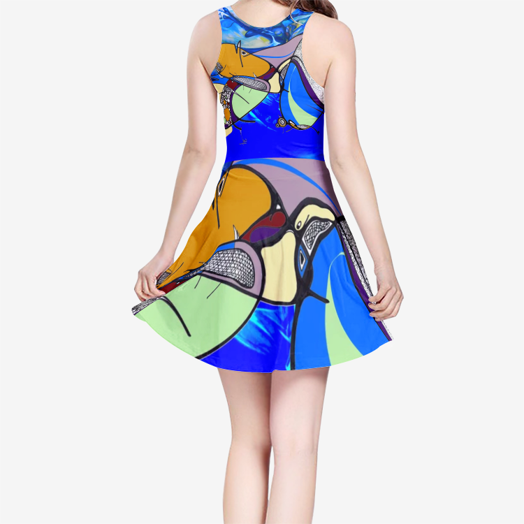 Robe patineuse sans manches "Yolcolred"