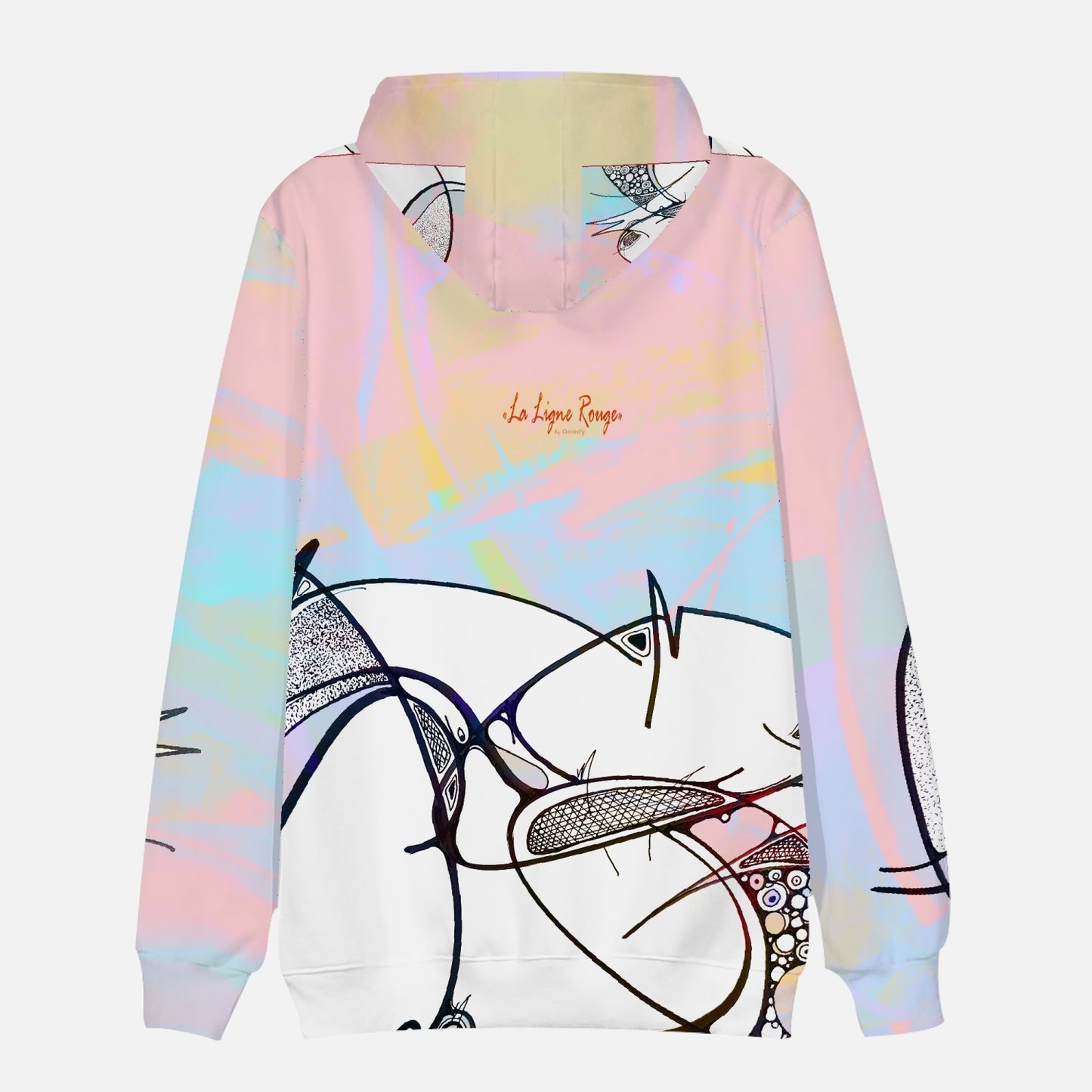 Sweat à capuche à col rond "Yolpastel"