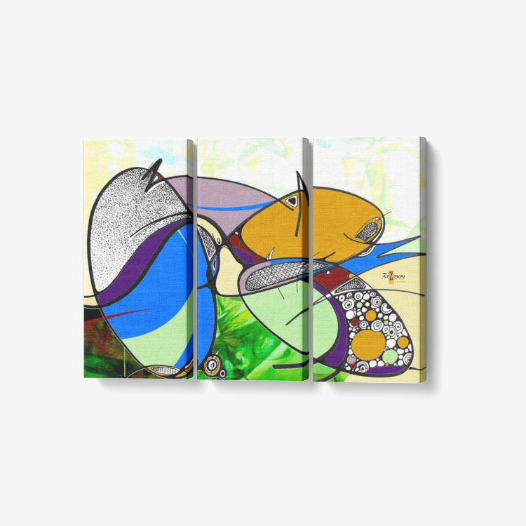 Déco murale triptyque "Yolvèw"