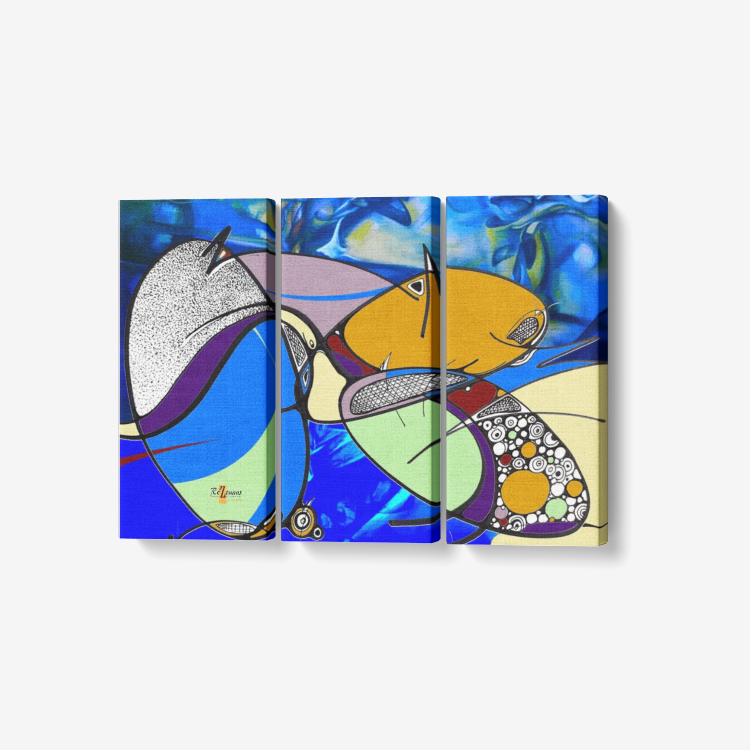 Déco murale triptyque "Yolblé"