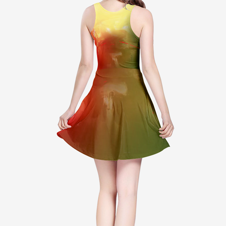 Robe patineuse sans manches "Péyila"