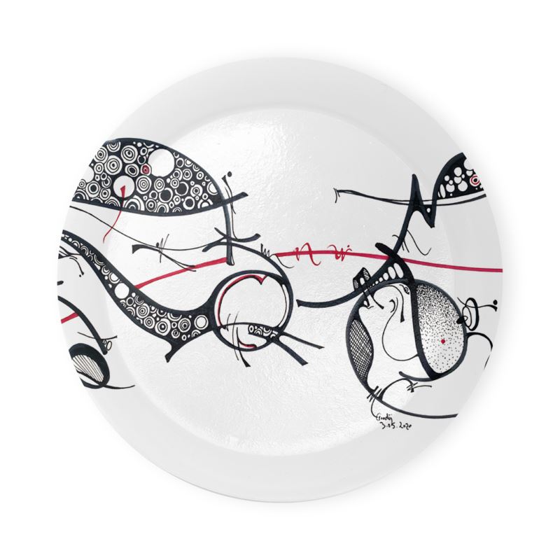 Lot de soucoupes "Lignerouge"