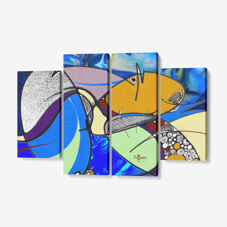 Déco murale quadriptyque "Yolblé"