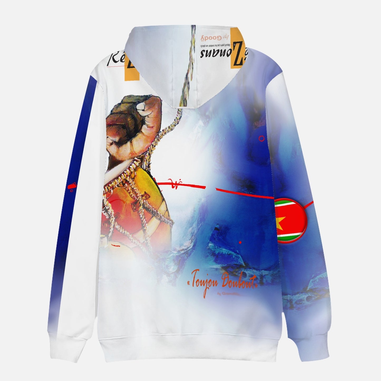 Sweat à capuche à col rond "Toujoublé"