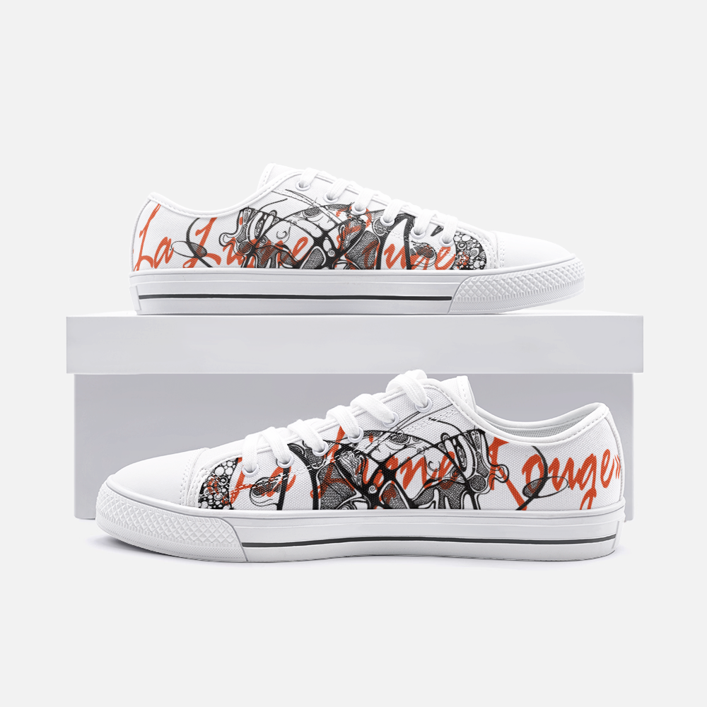 Chaussures basses unisexe en toile "Lignerouge"