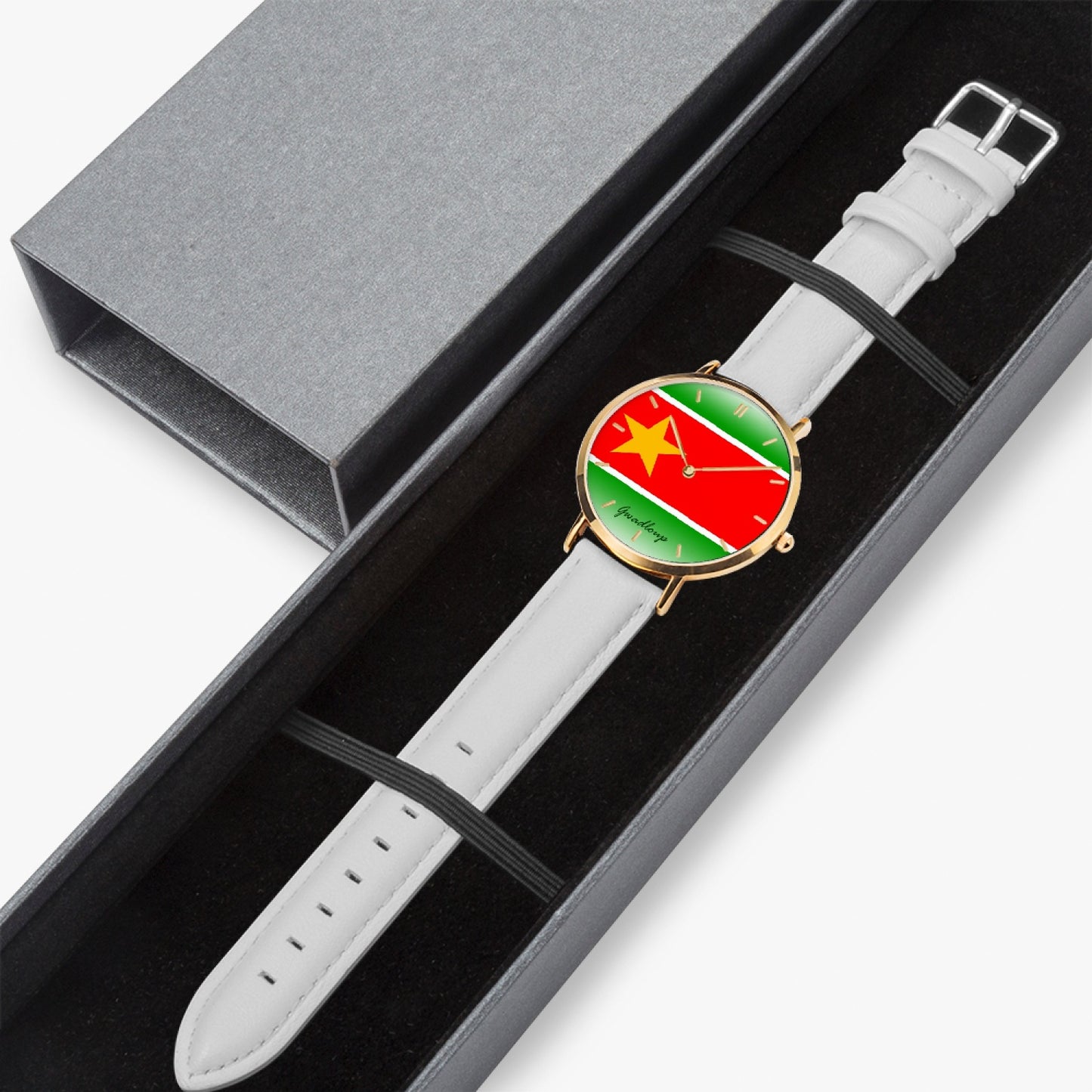 Montre quartz ultra plate "Yellowstar" (Rose Gold - Avec indicateurs)