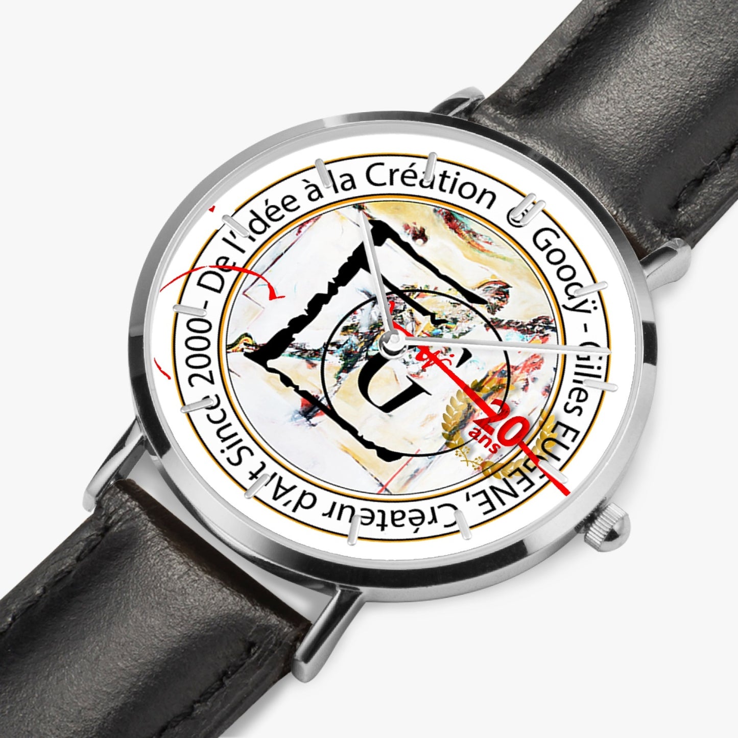 超平石英腕表“收藏家”(银 - 带指示灯)