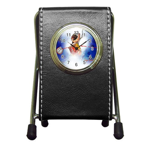 Horloge porte plume "Toujoublé"