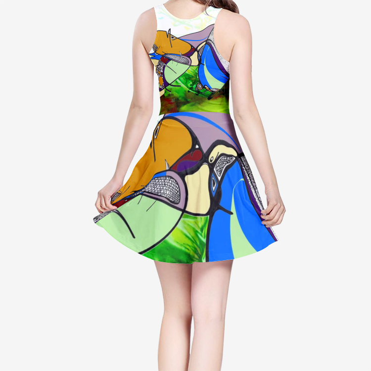 Robe patineuse sans manches "Yolcolor"