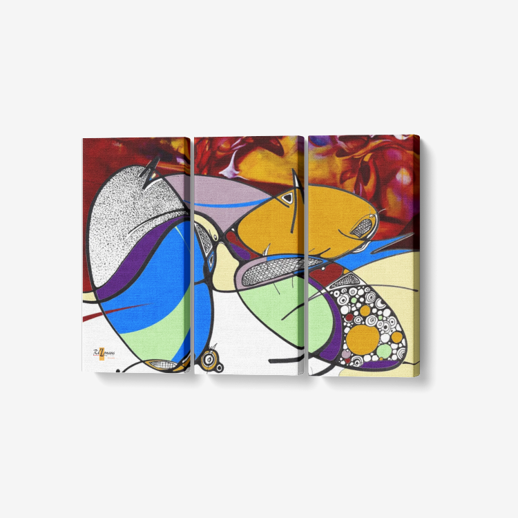 Déco murale triptyque "Yolmawon"