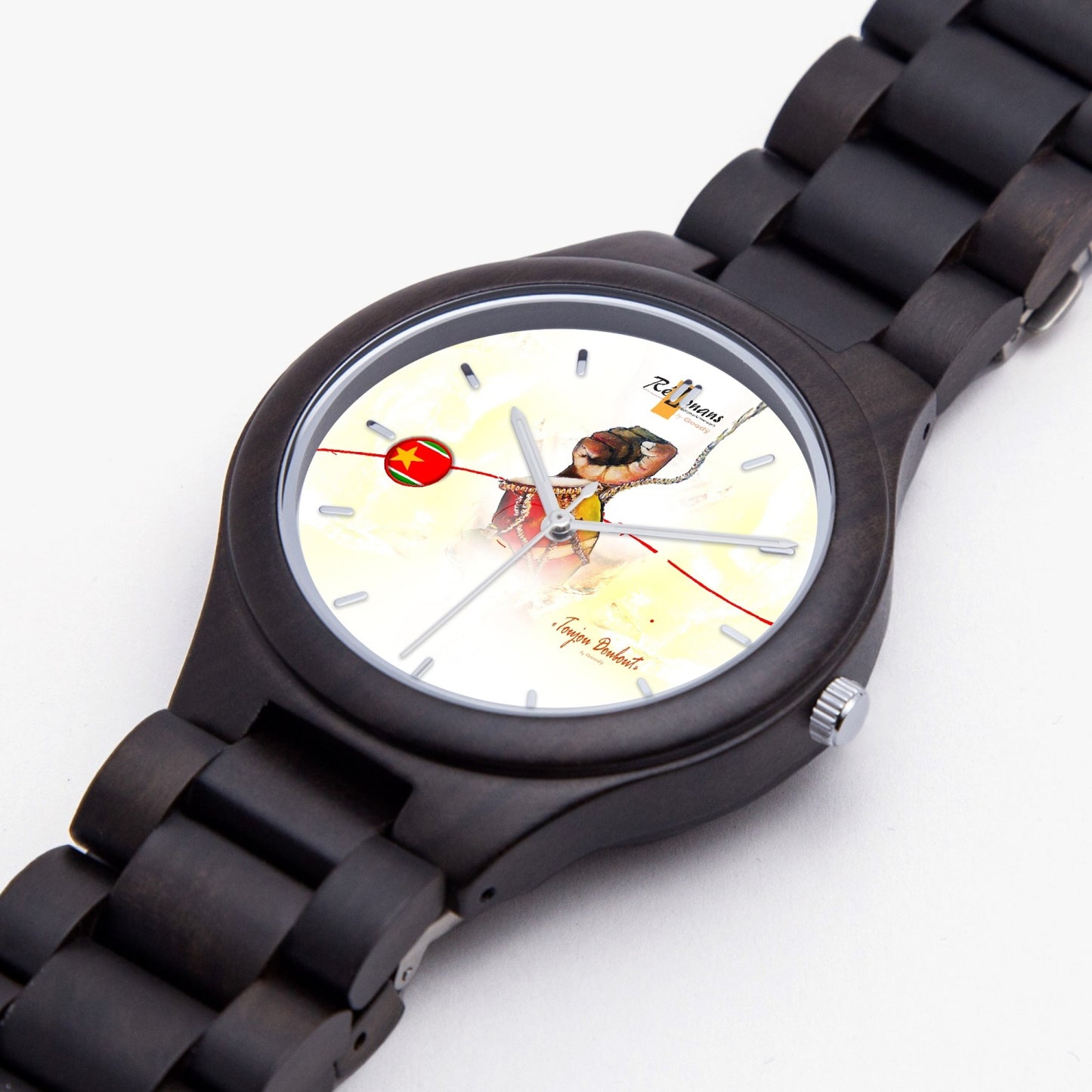 Montre en bois d’olivier "Toujouklè"