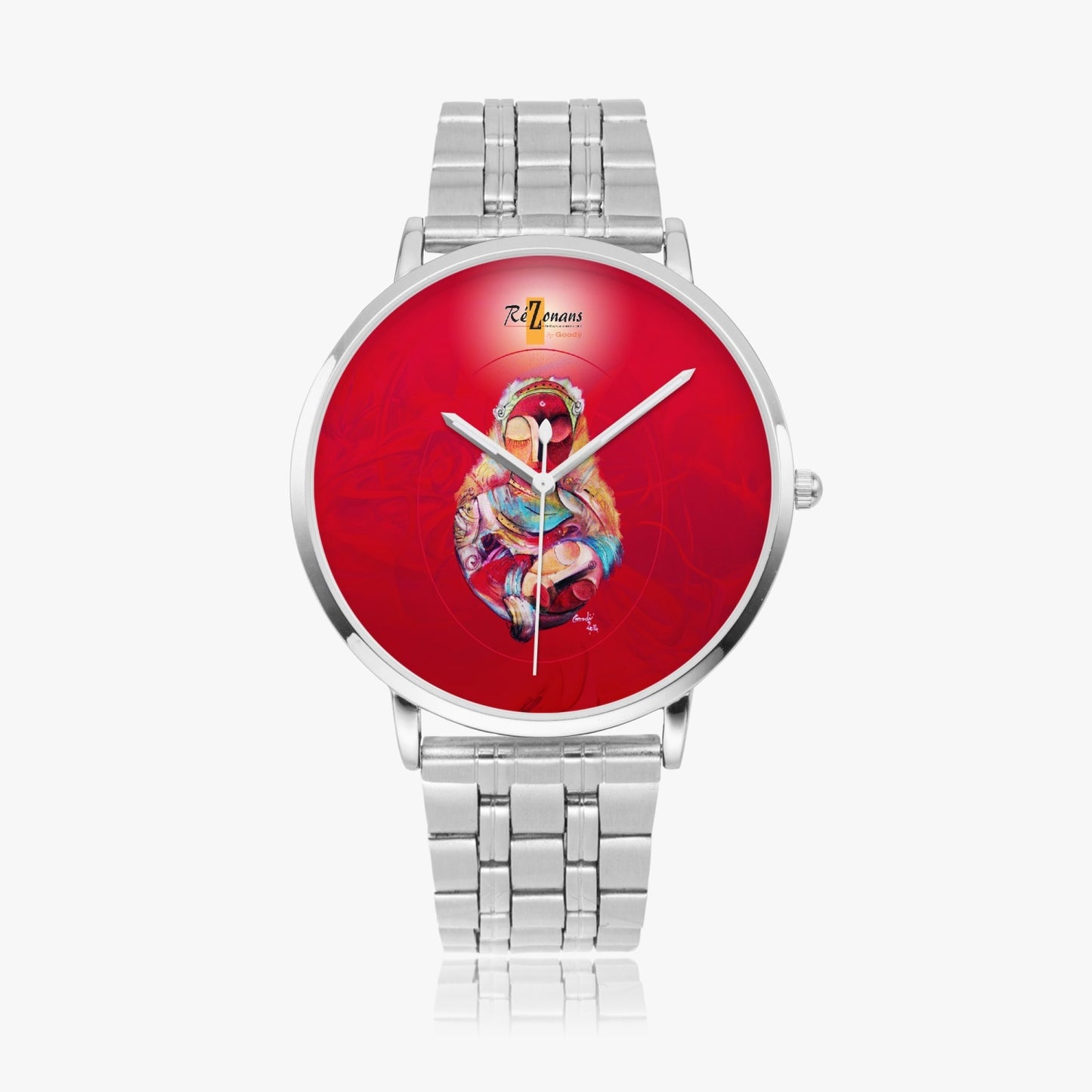 Montre acier ultra-mince "Manmanlove"