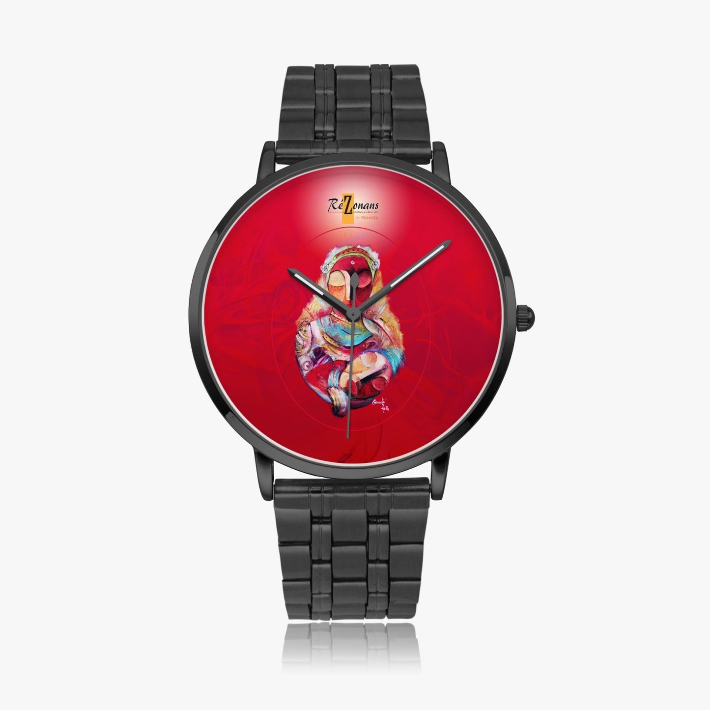 Montre acier ultra-mince "Manmanlove"