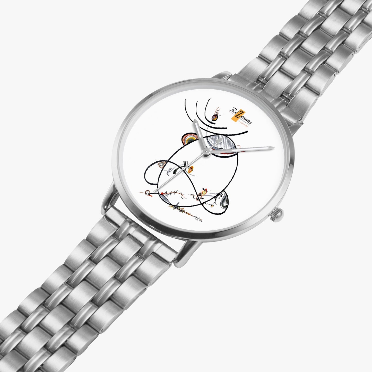 Montre acier ultra-mince "Plein vide"