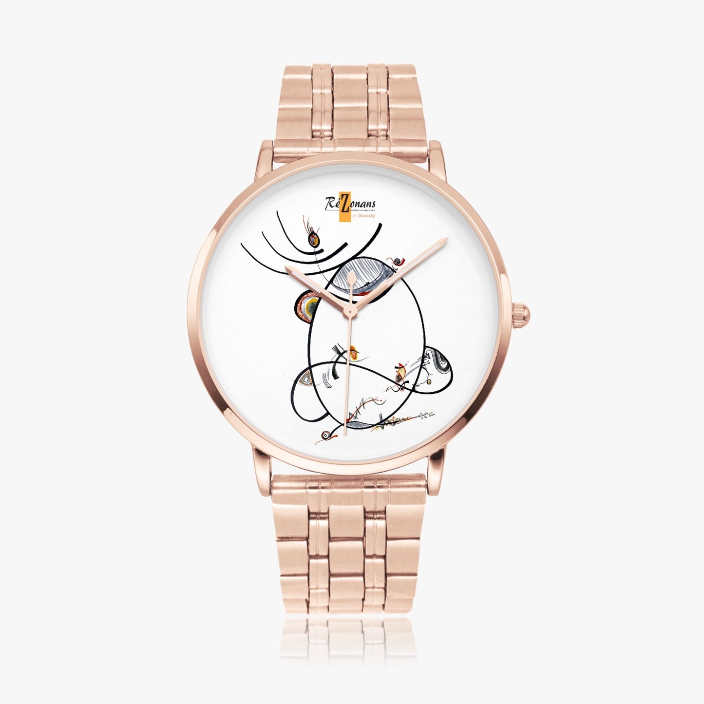 Montre acier ultra-mince "Plein vide"