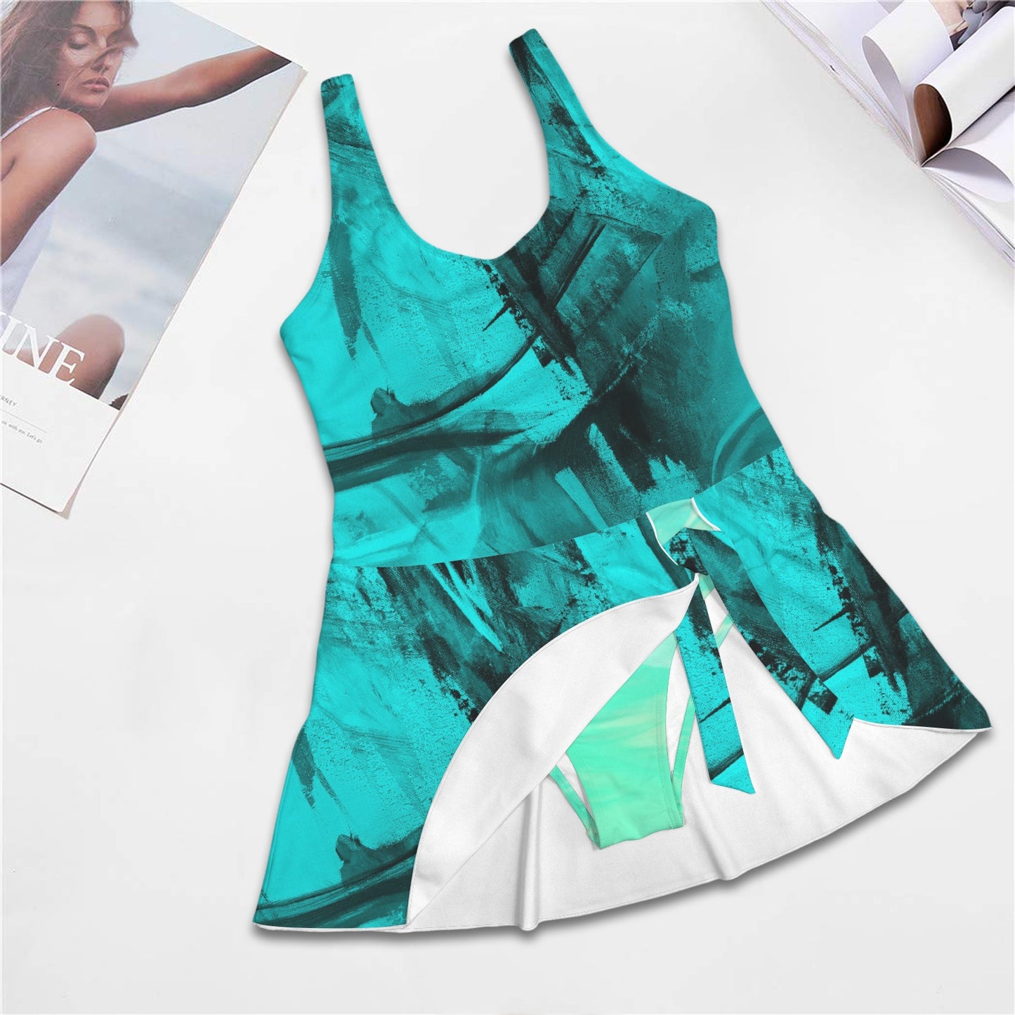 Maillot jupe une pièce "Blueone"