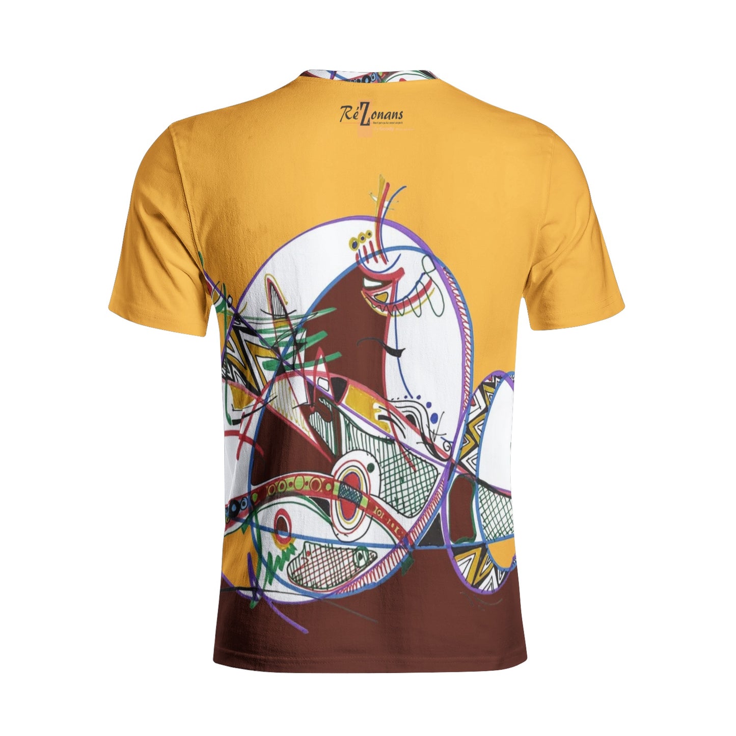 Tee-shirt mixte coton "Yellowbrown"