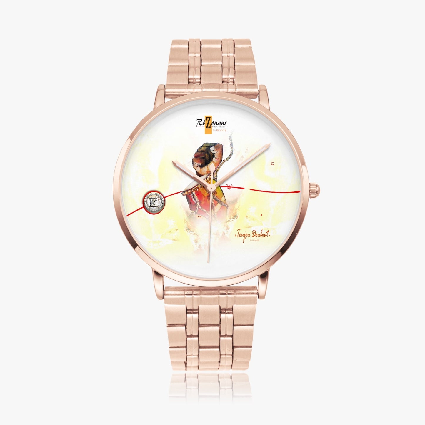 Montre acier ultra-mince "Toujouklè"