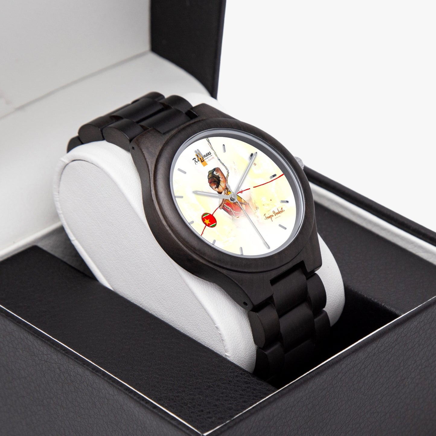 Montre en bois d’olivier "Toujouklè"