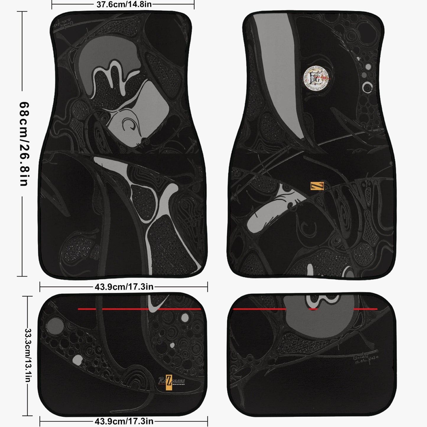 689. Car Floor Mats - 4Pcs