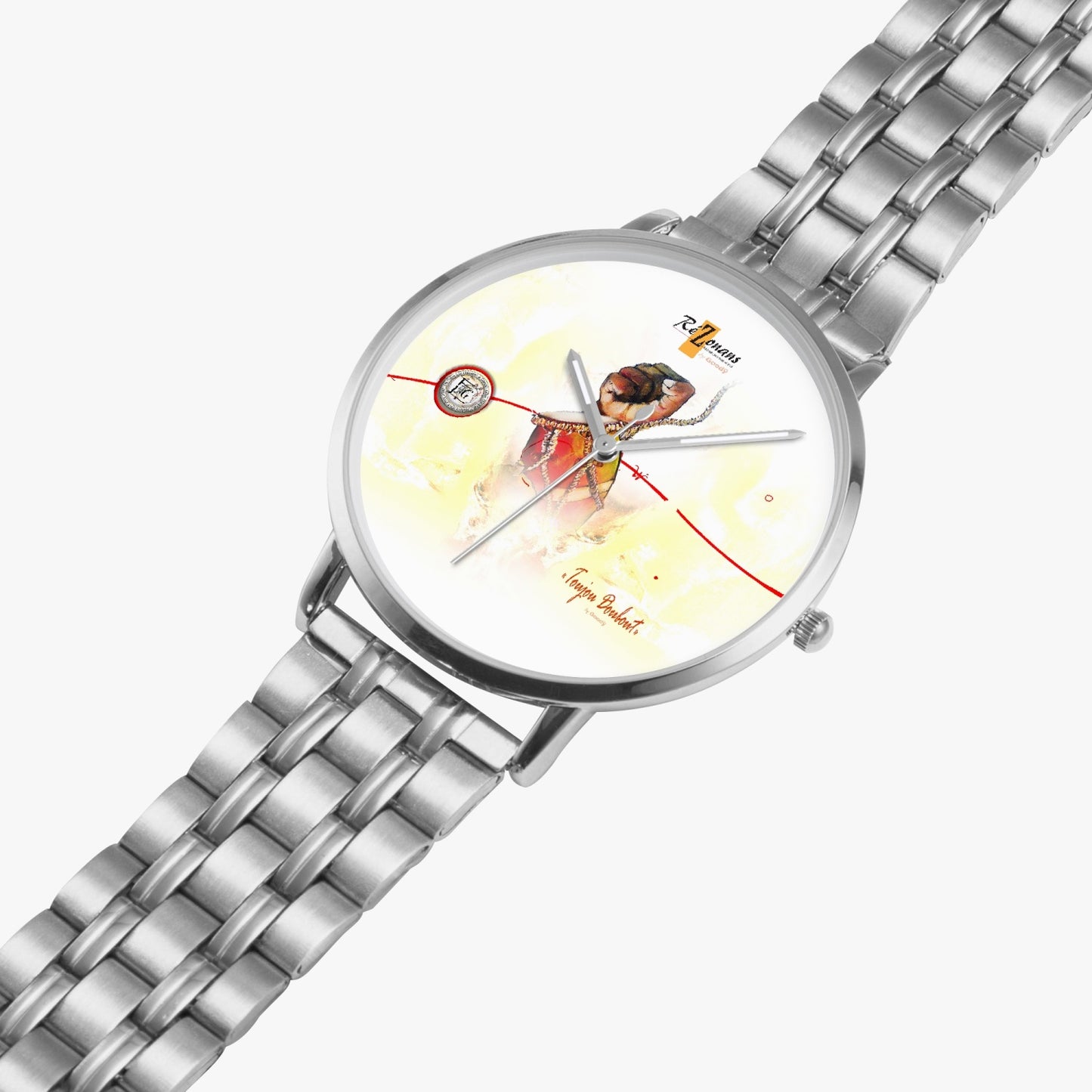 Montre acier ultra-mince "Toujouklè"