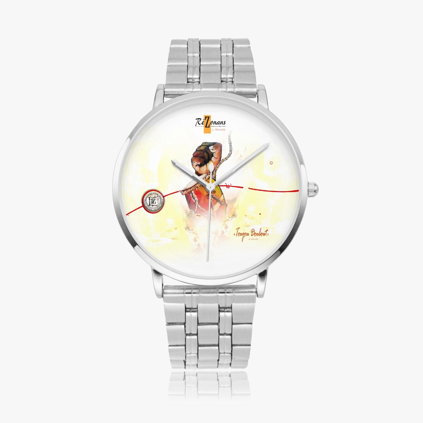 Montre acier ultra-mince "Toujouklè"