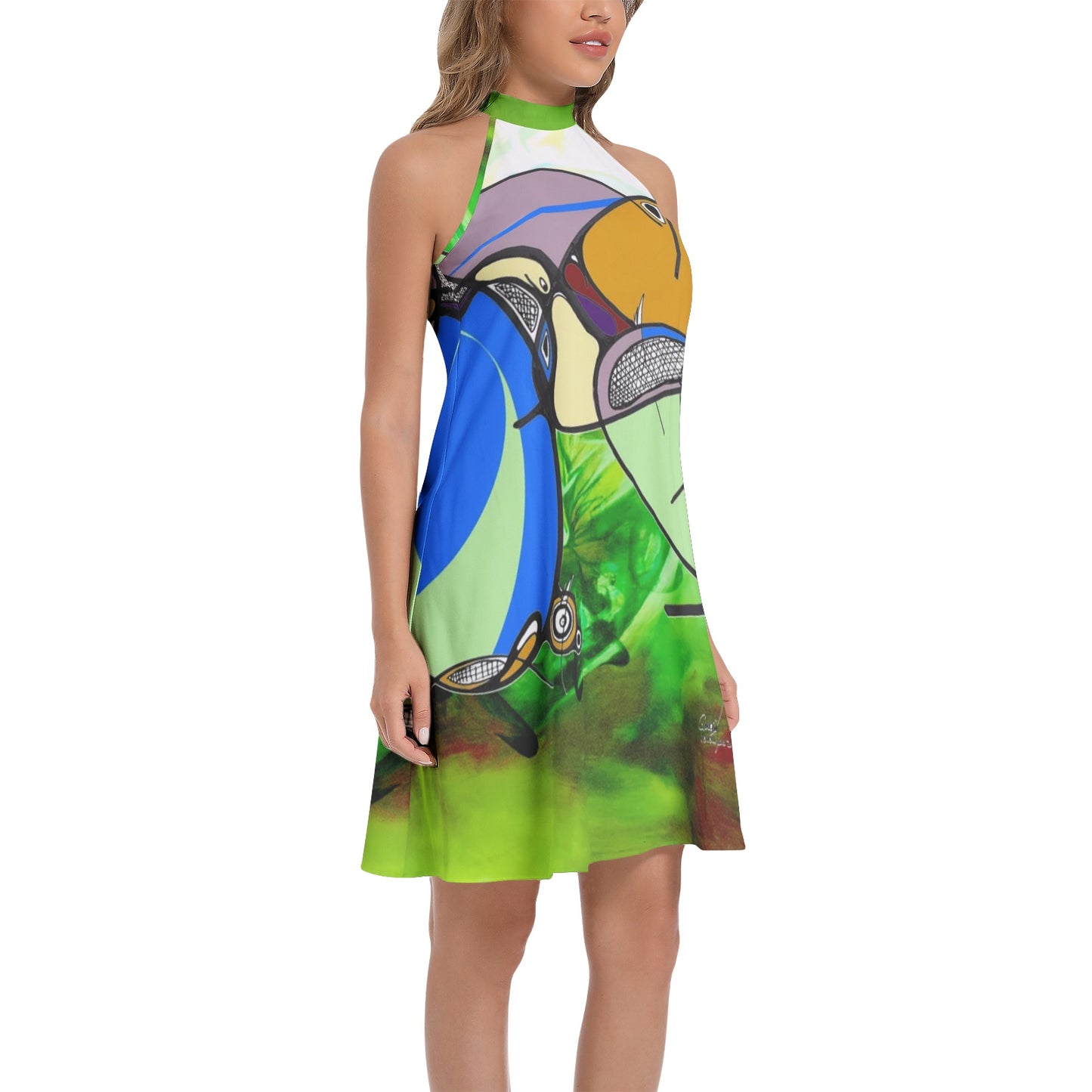 Robe chemise cravate "Yòlvèw"