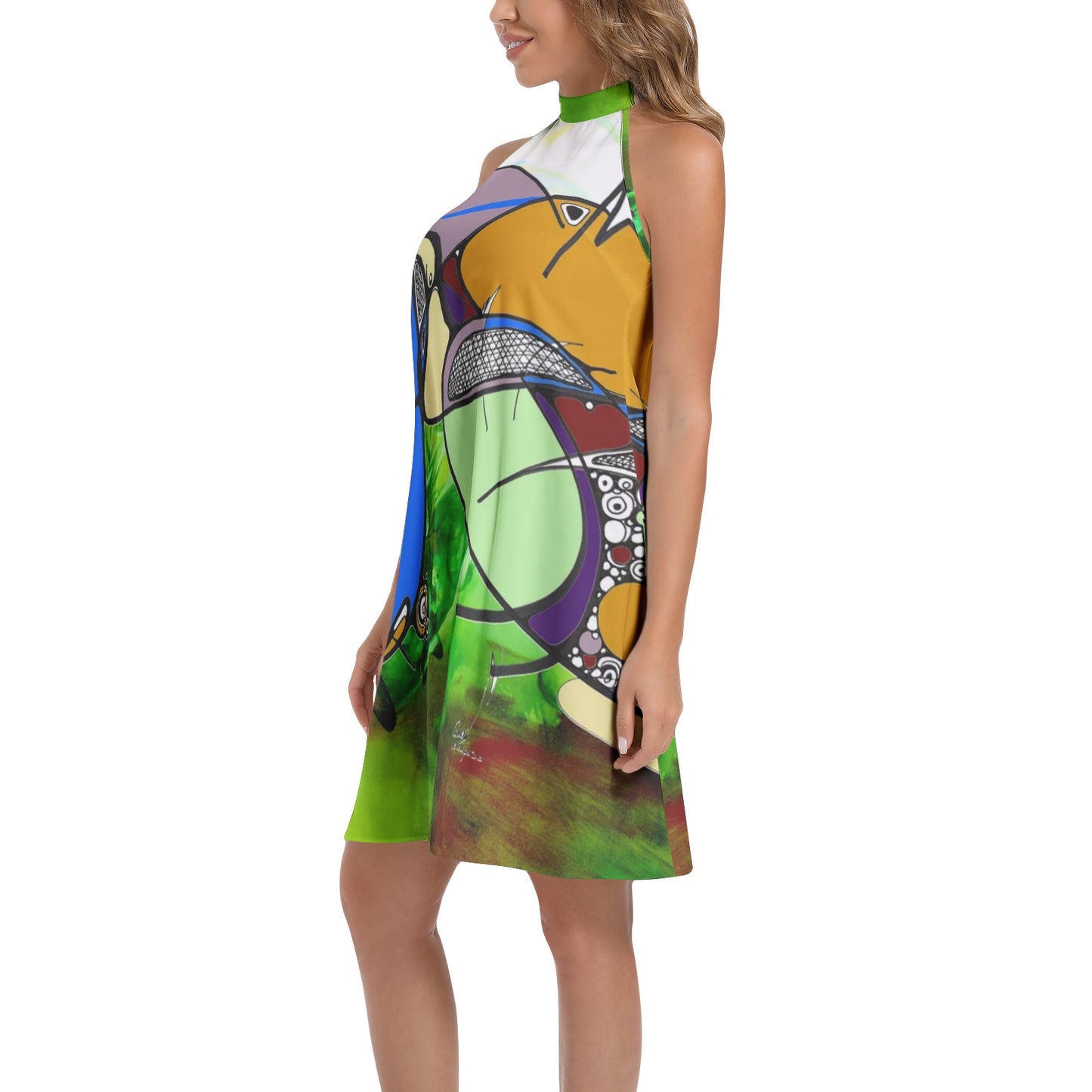 Robe chemise cravate "Yòlvèw"
